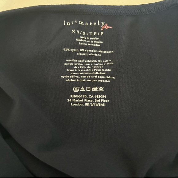 Free People Intimately Low Back Seamless Long Sleeve in Navy, NWT, XS/S - Picture 4 of 4